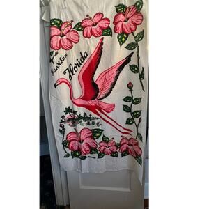 FLORIDA Fun-N-Sun Flamingo Vintage Cannon Pool Towel.